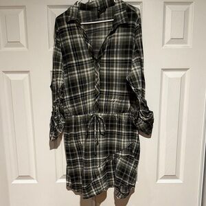 Chic Plaid Long Sleeve Dress